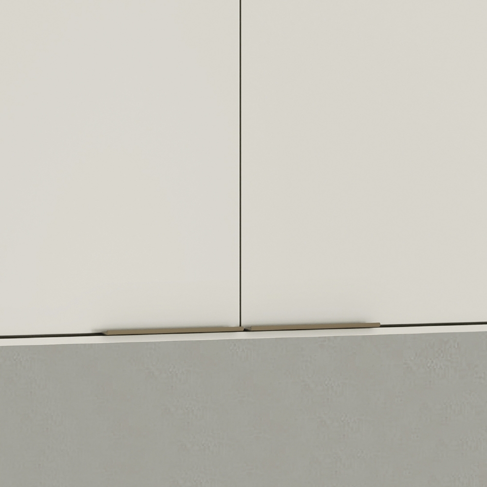 Armário de Cozinha Aéreo 80cm 2 Portas Amalfi Areia H02 - Mpozenato