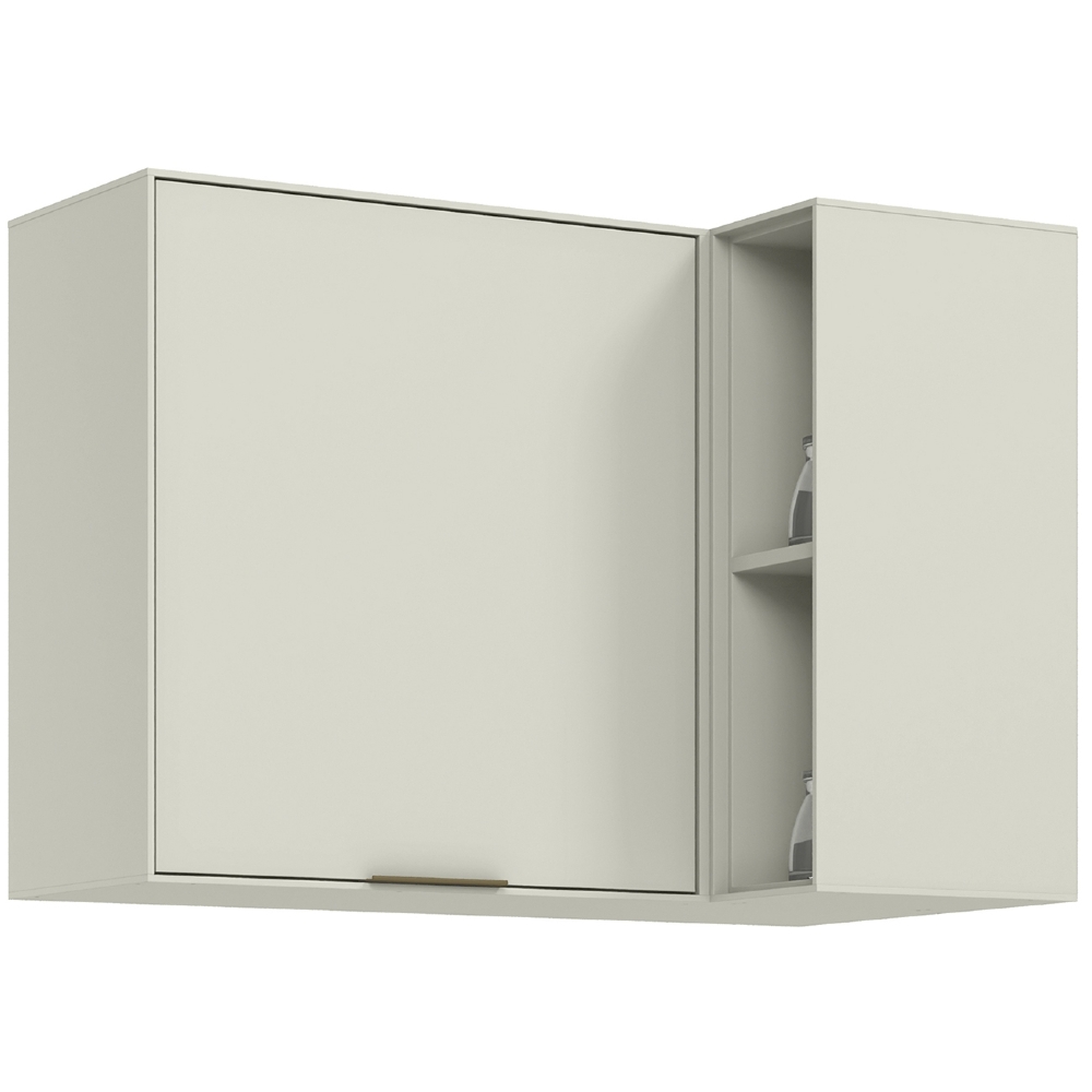 Armário de Cozinha Aéreo Canto Reto 95cm Amalfi Areia H02 - Mpozenato
