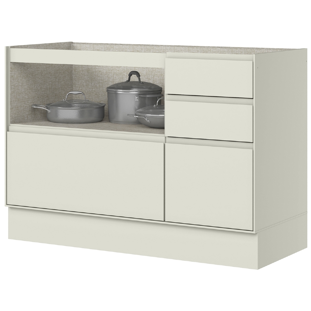 Balcão de Cozinha P/ Pia 120cm 1 Porta Sem Tampo Amalfi Areia H02 - Mpozenato
