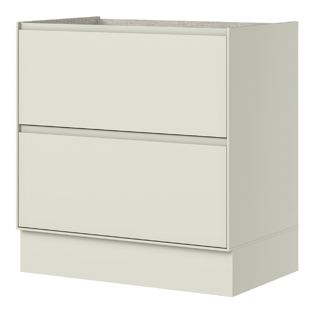 Balcão de Cozinha 80cm 2 Gavetas Sem Tampo Amalfi Areia H02 - Mpozenato