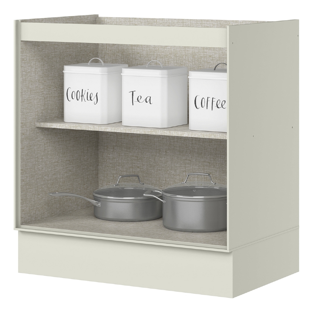 Balcão de Cozinha 80cm 2 Portas Sem Tampo Amalfi Areia H02 - Mpozenato