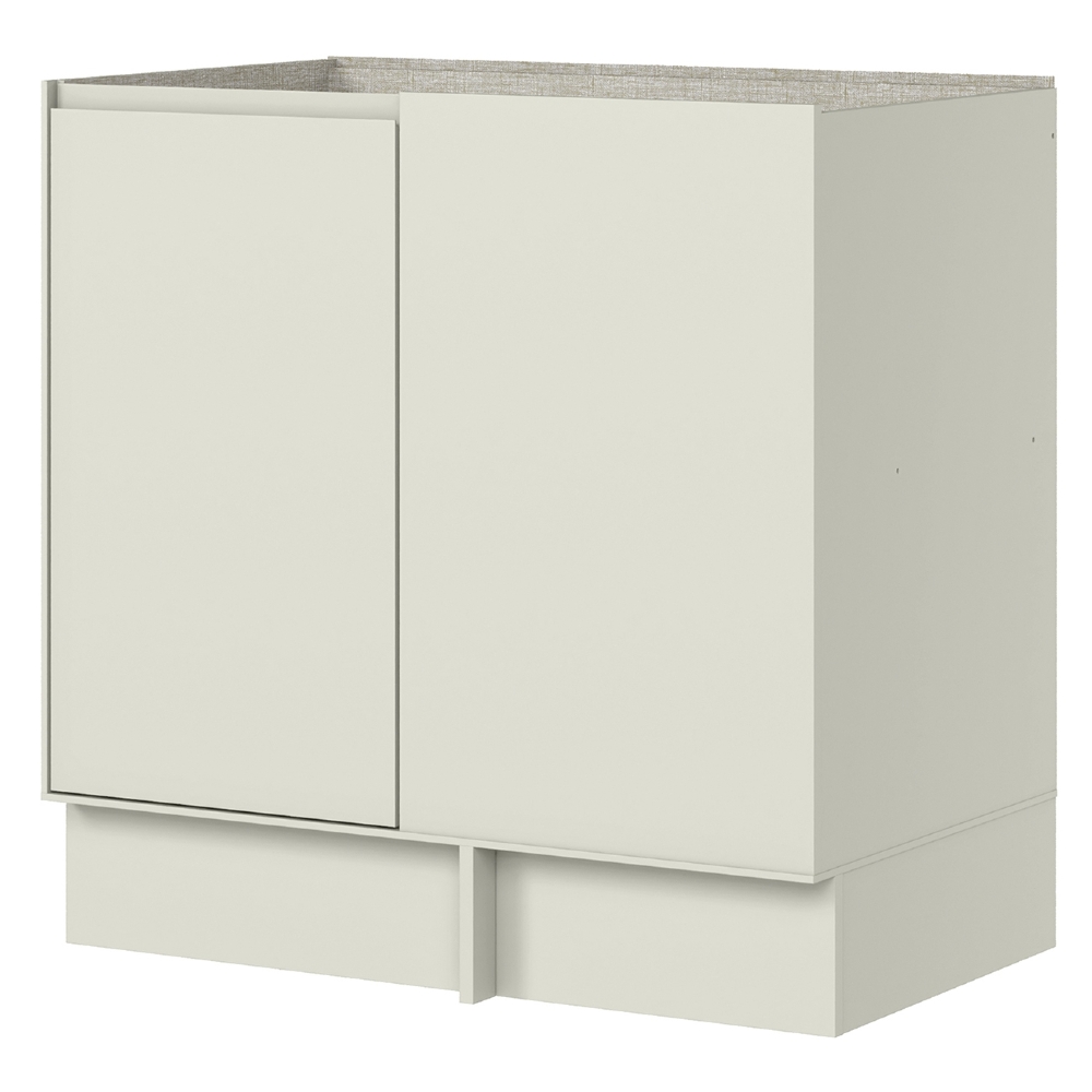 Balcão de Cozinha Canto Reto 84cm Sem Tampo Amalfi Areia H02 - Mpozenato