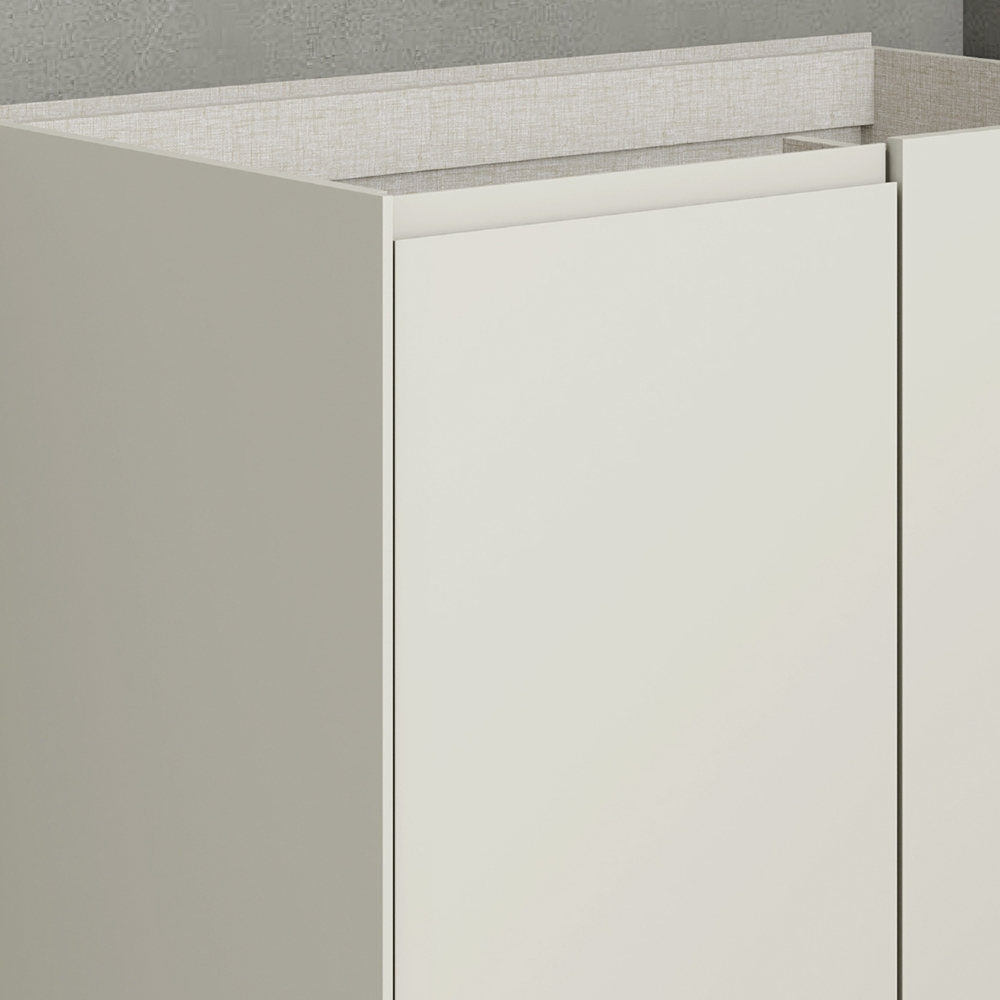 Balcão de Cozinha Canto Reto 84cm Sem Tampo Amalfi Areia H02 - Mpozenato