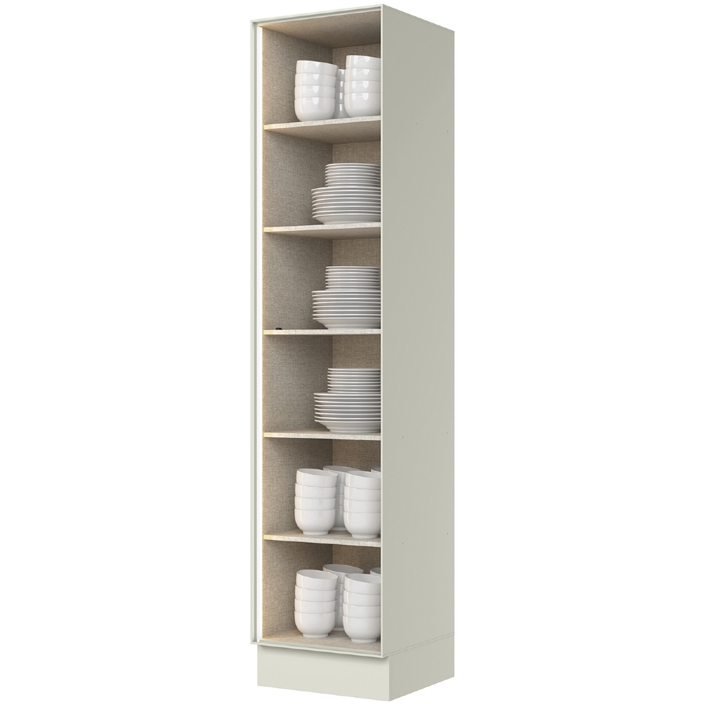 Cristaleira 1 Porta Vidro 50cm 100% MDF Amalfi Areia H02 - Mpozenato