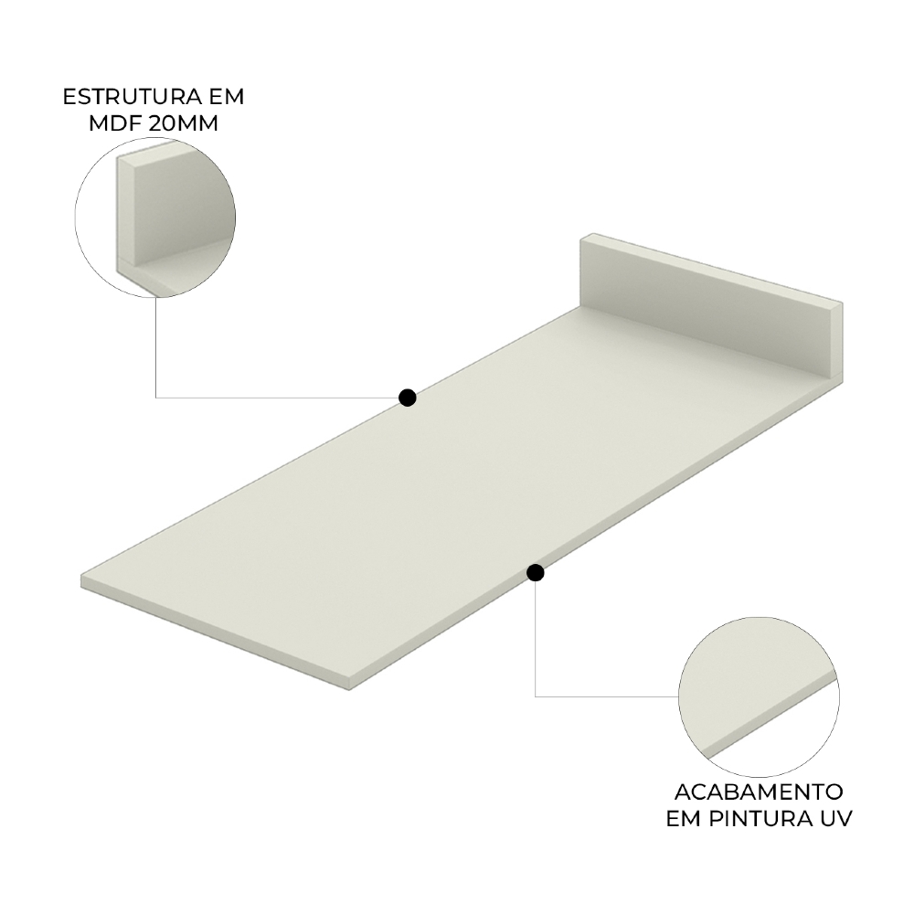Tampo Para Balcão de Cozinha 20cm Amalfi Areia H02 - Mpozenato