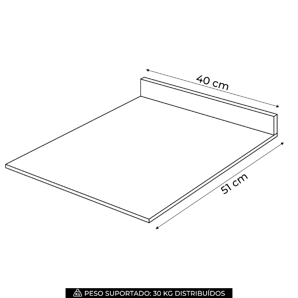 Tampo Para Balcão de Cozinha 40cm Amalfi Cinamomo H02 - Mpozenato