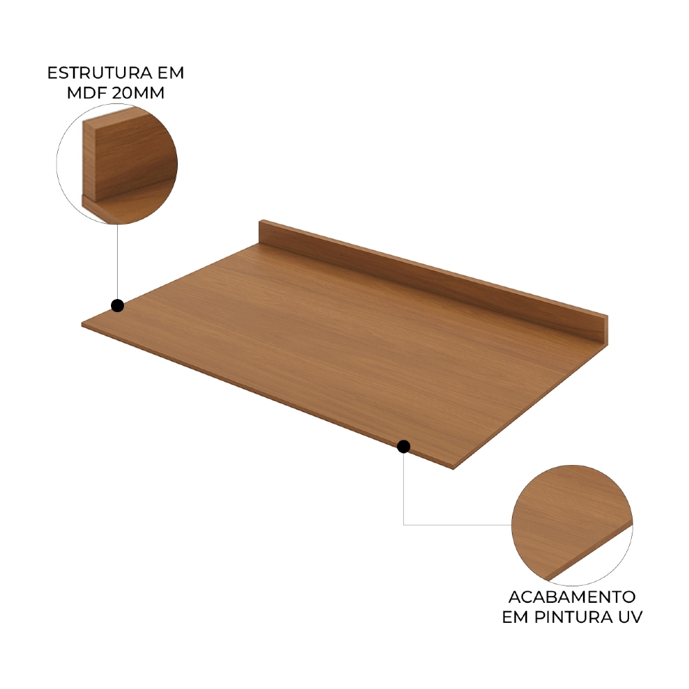 Tampo Para Balcão de Cozinha 80cm Amalfi Cinamomo H02 - Mpozenato