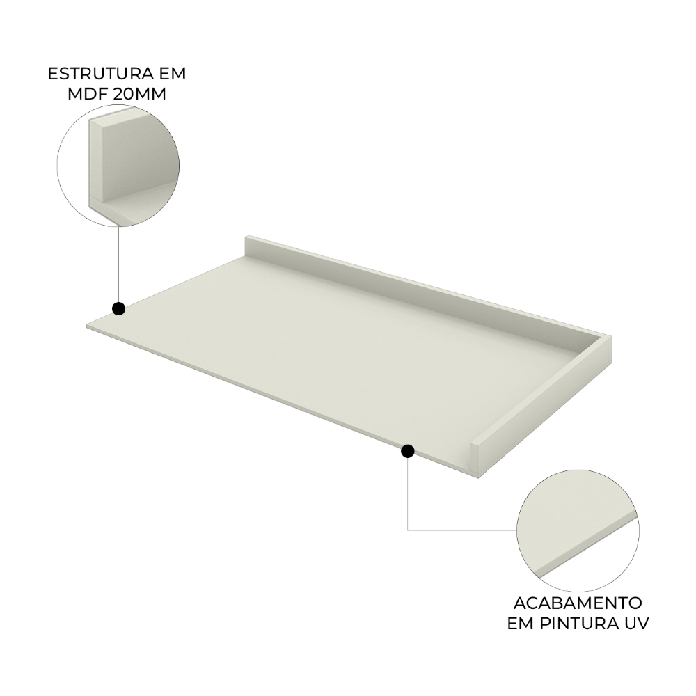 Tampo Para Balcão de Cozinha Canto Amalfi Areia H02 - Mpozenato
