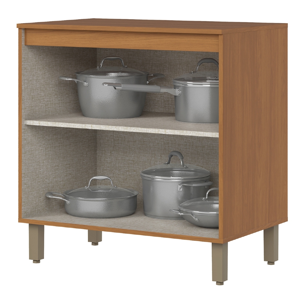Balcão de Cozinha 80cm 2 Portas Versato Cinamomo/Off H02 - Mpozenato