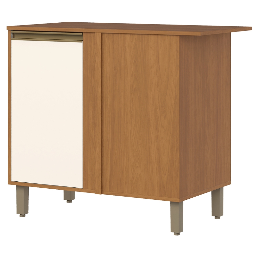 Balcão de Cozinha Canto Reto 94cm Versato Cinamomo/Off H02 - Mpozenato