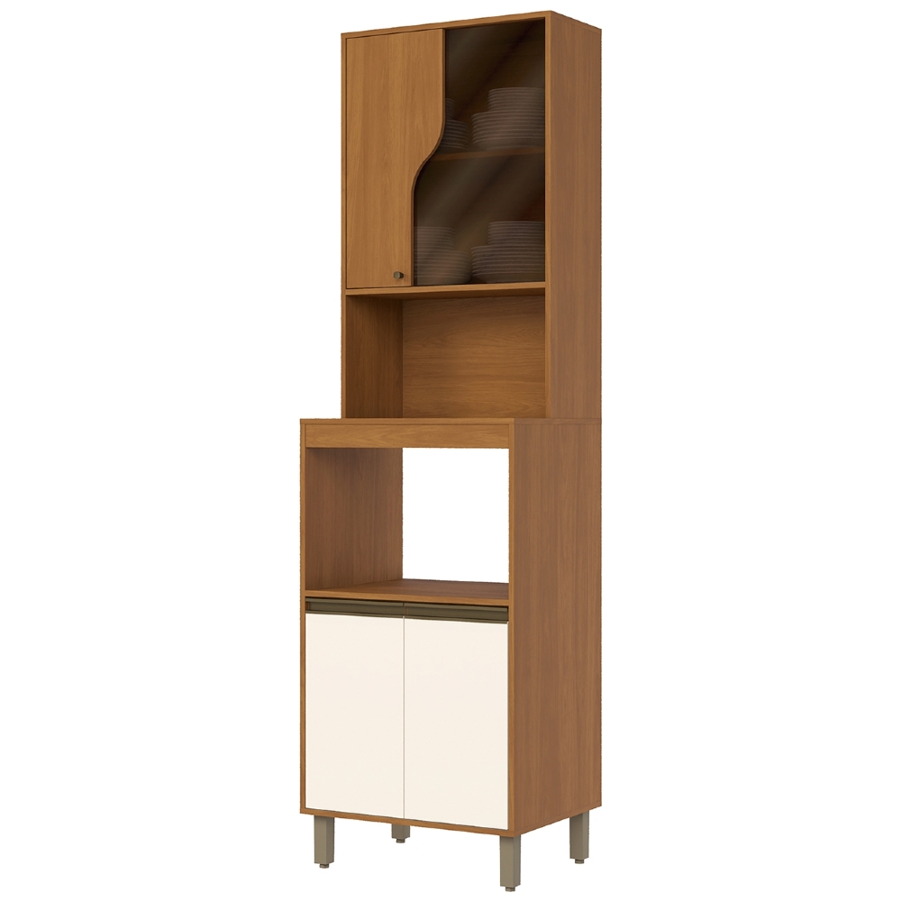 Paneleiro Torre Quente 63cm 2 Nichos Versato Cinamomo/Off H02 - Mpozenato