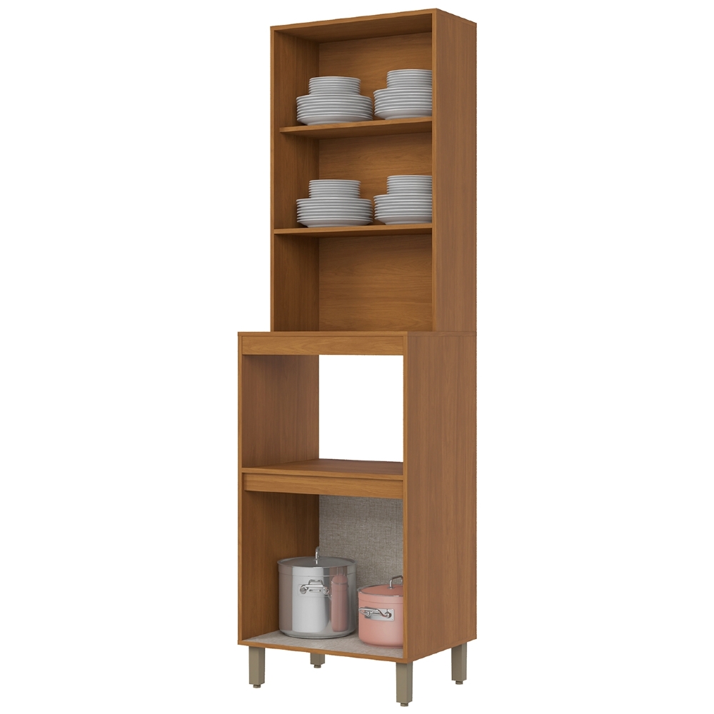 Paneleiro Torre Quente 63cm 2 Nichos Versato Cinamomo/Off H02 - Mpozenato