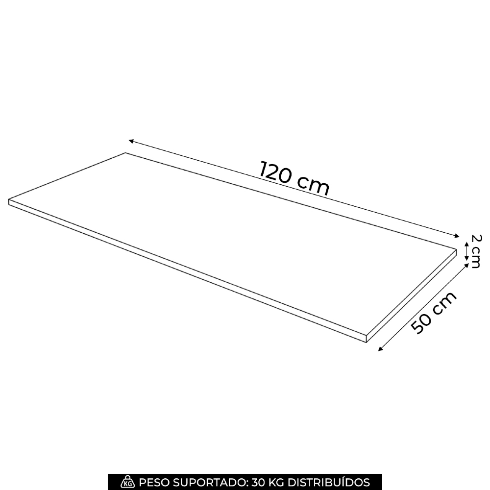 Tampo Para Balcão de Cozinha 120cm Versato Cinamomo H02 - Mpozenato