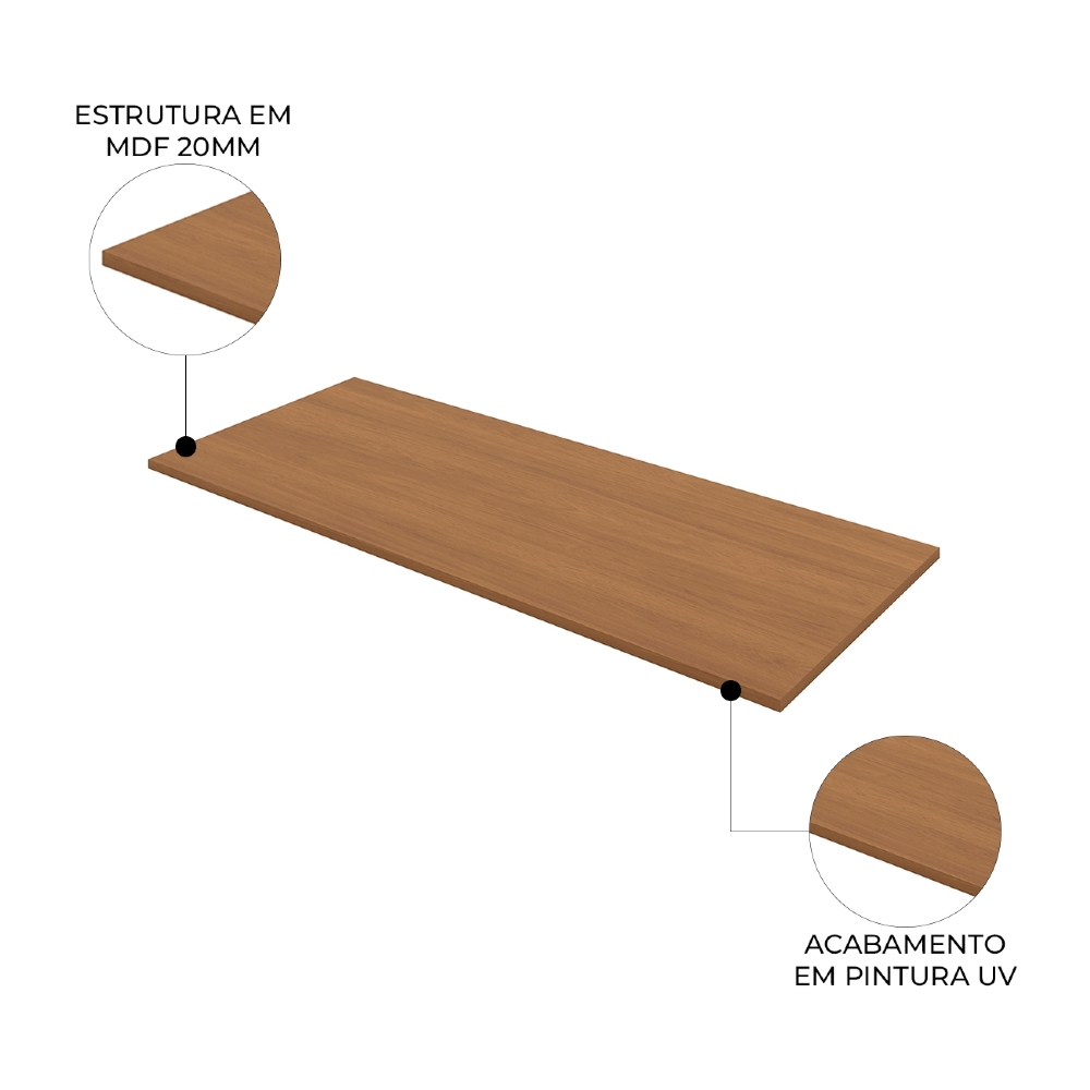 Tampo Para Balcão de Cozinha 120cm Versato Cinamomo H02 - Mpozenato