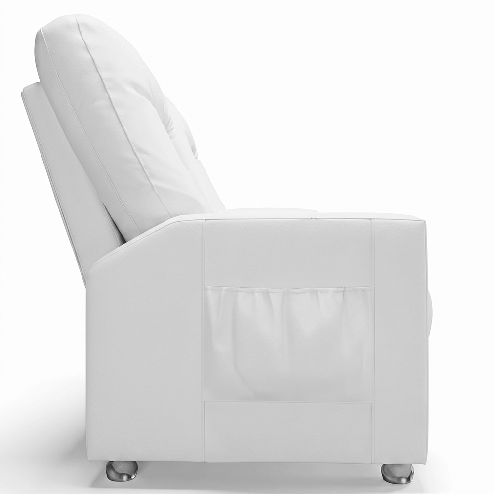 Poltrona Reclinável Para Cinema 2 Lugares Praddo FH9 PU Branco - Mpozenato