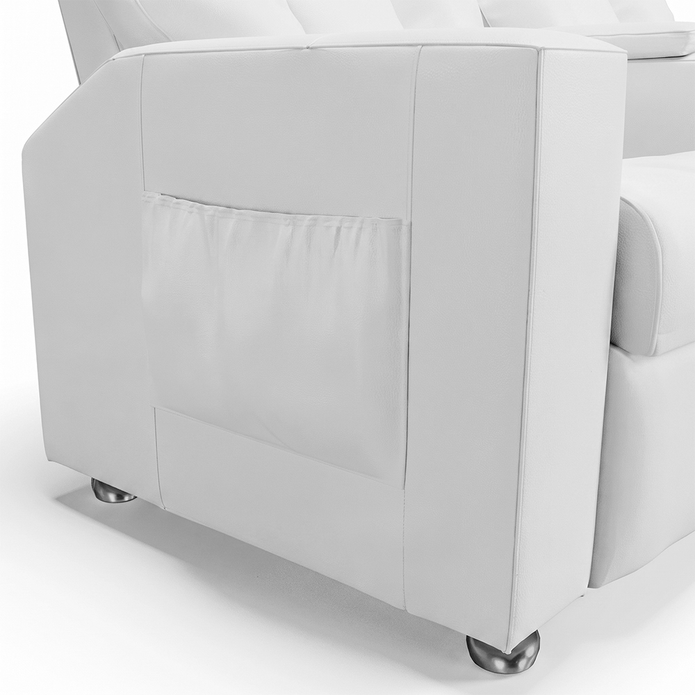 Poltrona Reclinável Para Cinema 2 Lugares Praddo FH9 PU Branco - Mpozenato