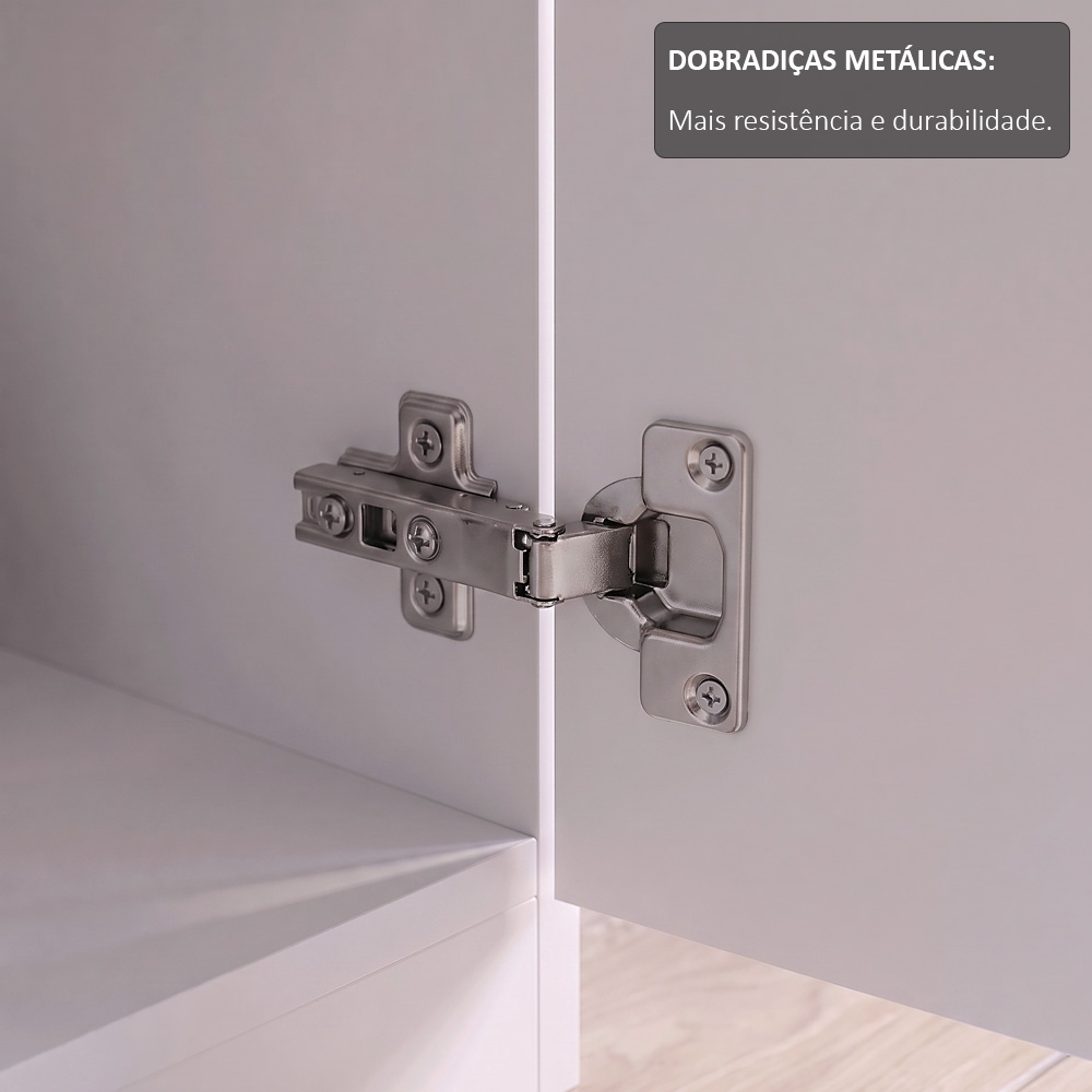 Cômoda Infantil Doce Sonho 1 Porta 4 Gavetas Branco - Qmovi