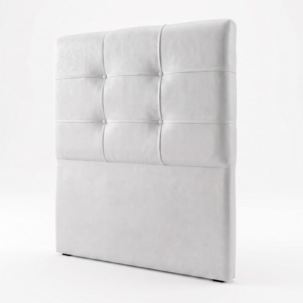 Cabeceira Solteiro Cama Box 90 cm London Sintético Branco - JS Móveis