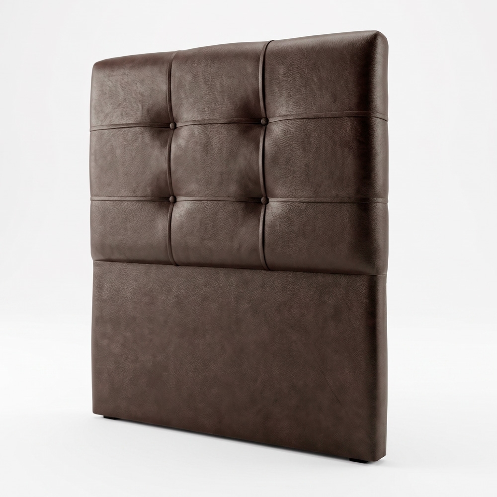Cabeceira Solteiro Cama Box 90 cm London Sintético Marrom - JS Móveis