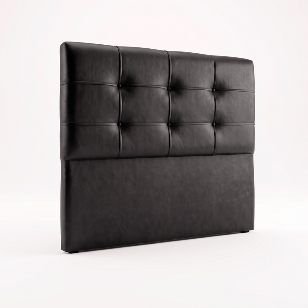 Cabeceira Casal Cama Box 160 cm London Sintético Preto - JS Móveis