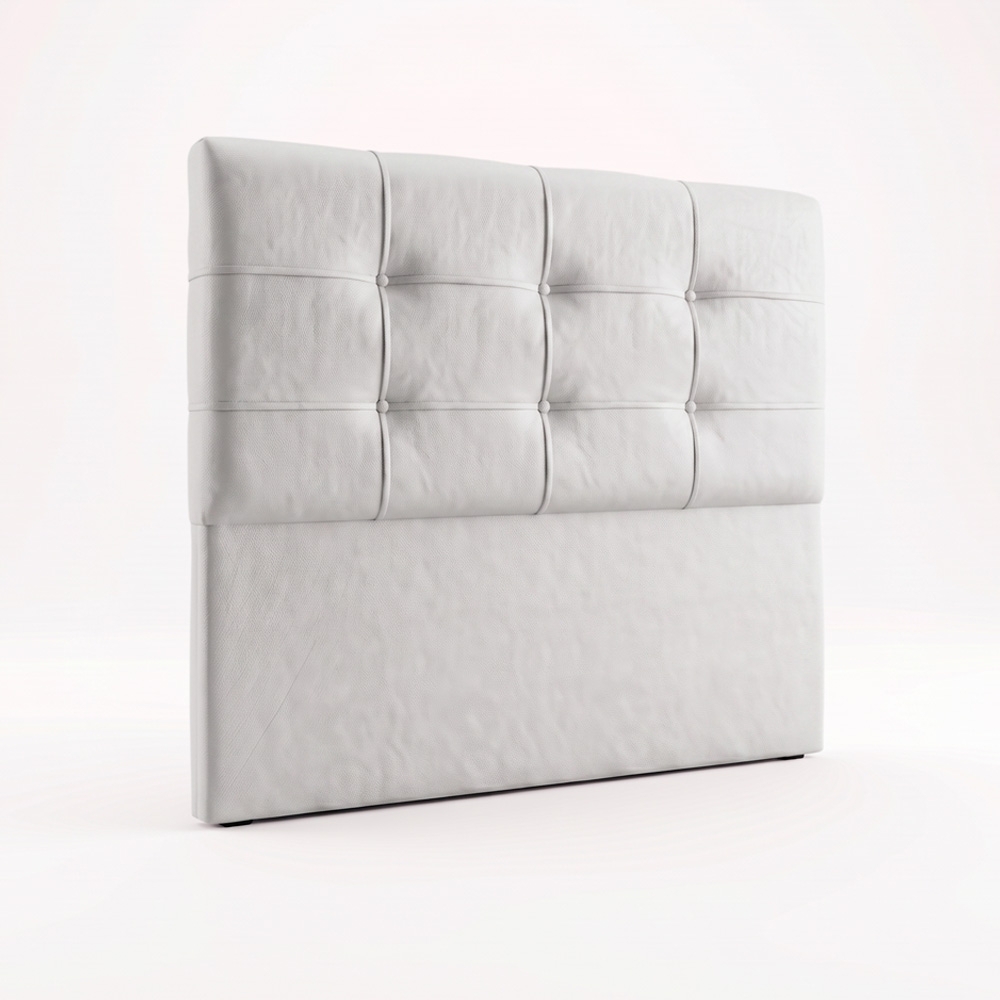 Cabeceira Casal Cama Box 160 cm London Sintético Branco - JS Móveis