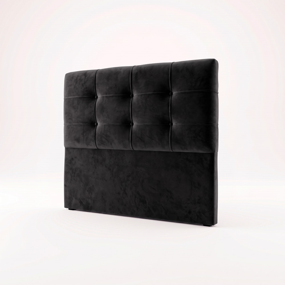 Cabeceira Cama Box Casal Queen 160cm London Veludo Preto - JS Móveis