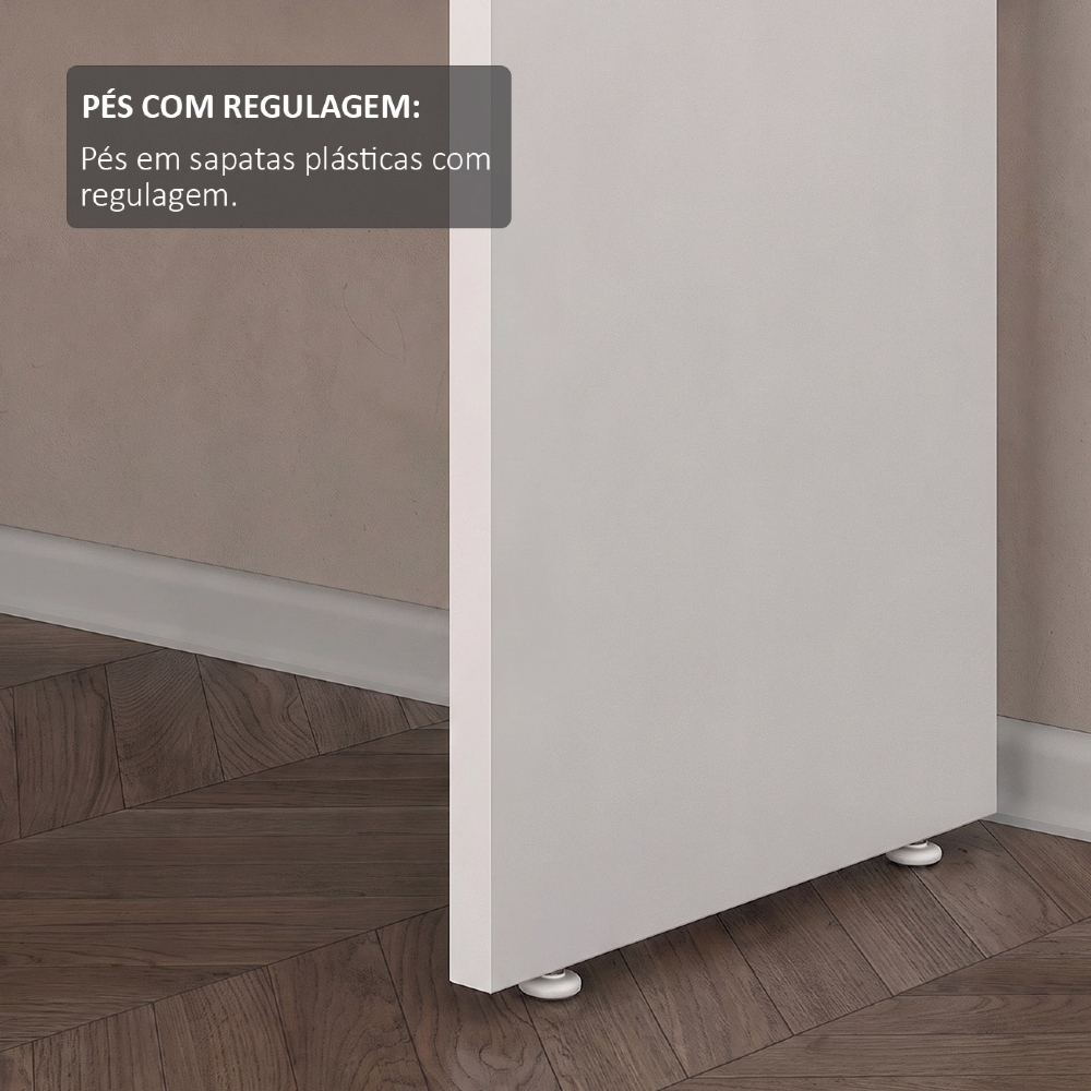 Mesa Para Computador Escrivaninha 91cm Sync Branco A06 - Mpozenato