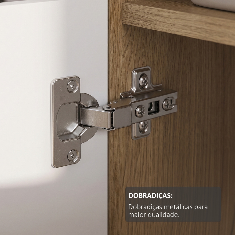 Estante Livreiro 90cm 1 Porta 2 Gavetas Solara Olmo/Branco A06 - Mpozenato