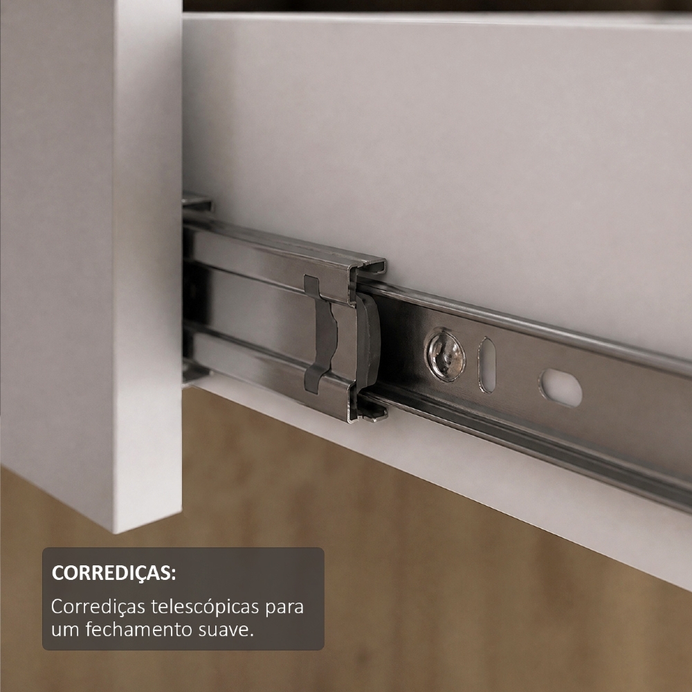 Gaveteiro Suspenso 2 Gavetas Triumph A06 Branco - Mpozenato