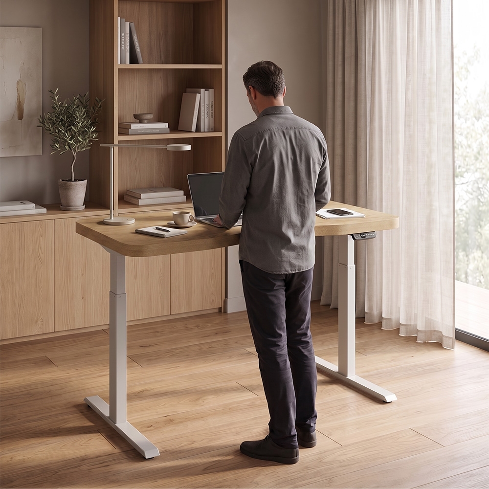 Mesa Para Computador C/ Regulagem Altura 135cm Tivoli Olmo A06 - Mpozenato