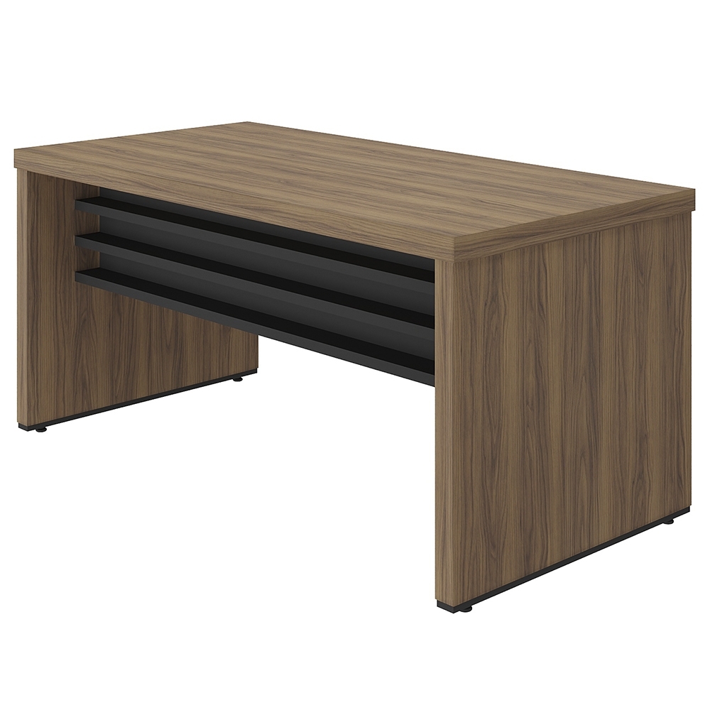 Mesa para Escritório 158cm Tamburato Corp A06 Nogal/Preto - Mpozenato
