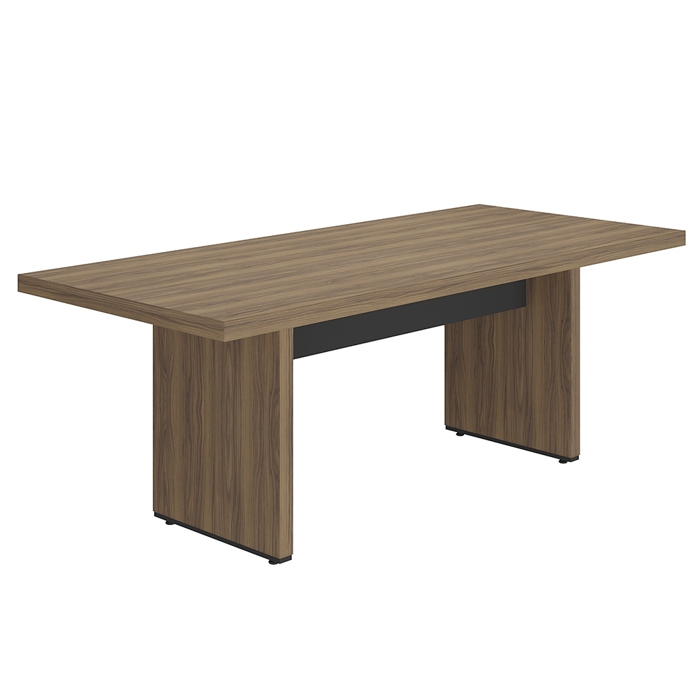 Mesa de Reunião para Escritório 204cm Tamburato Corp A06 Nogal/Preto - Mpozenato
