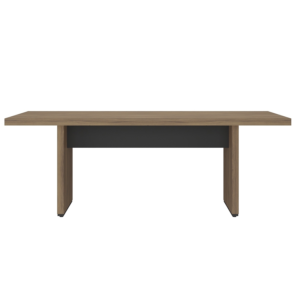 Mesa de Reunião para Escritório 204cm Tamburato Corp A06 Nogal/Preto - Mpozenato
