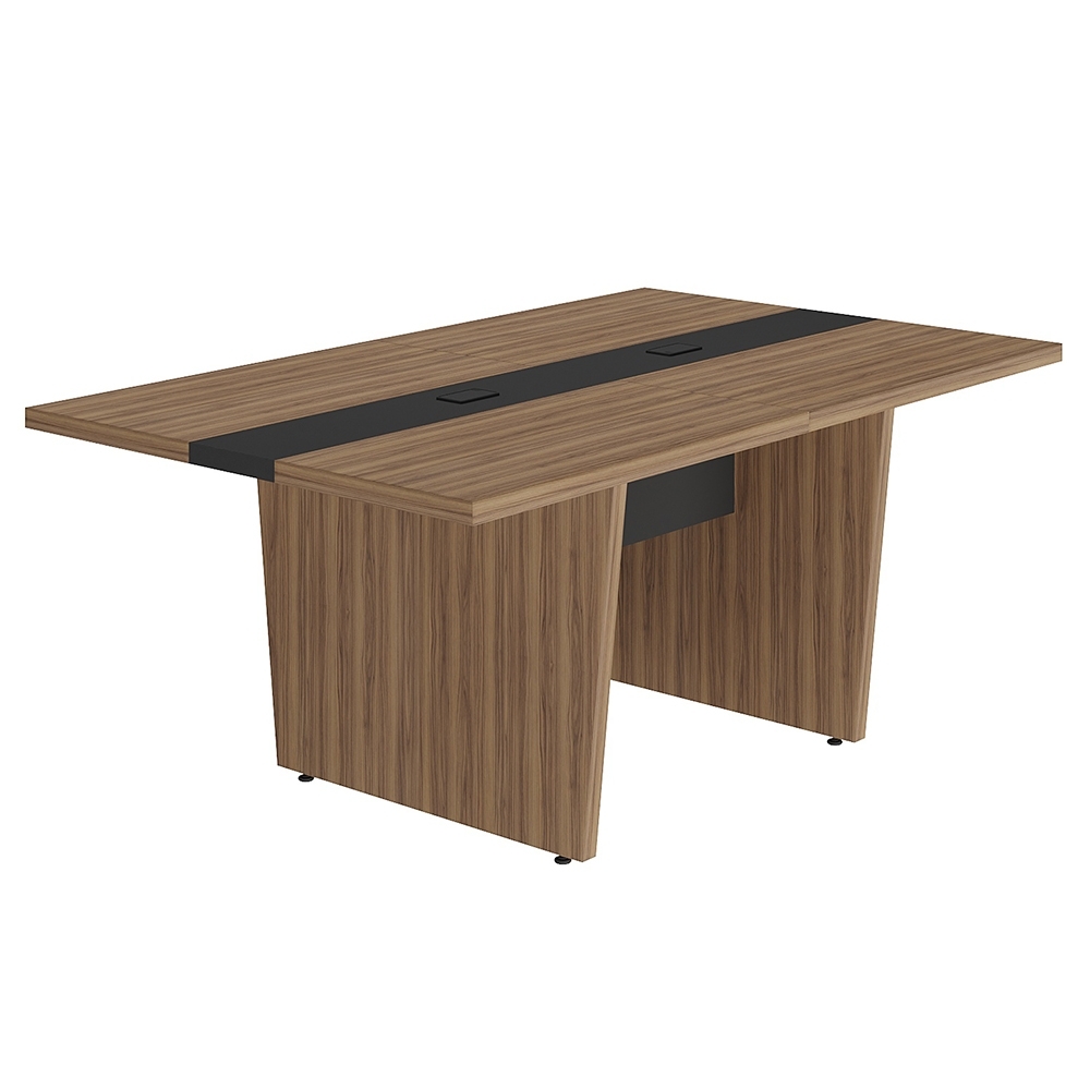 Mesa Para Escritório Reunião 179cm Nexus Nogal/Preto A06 - Mpozenato