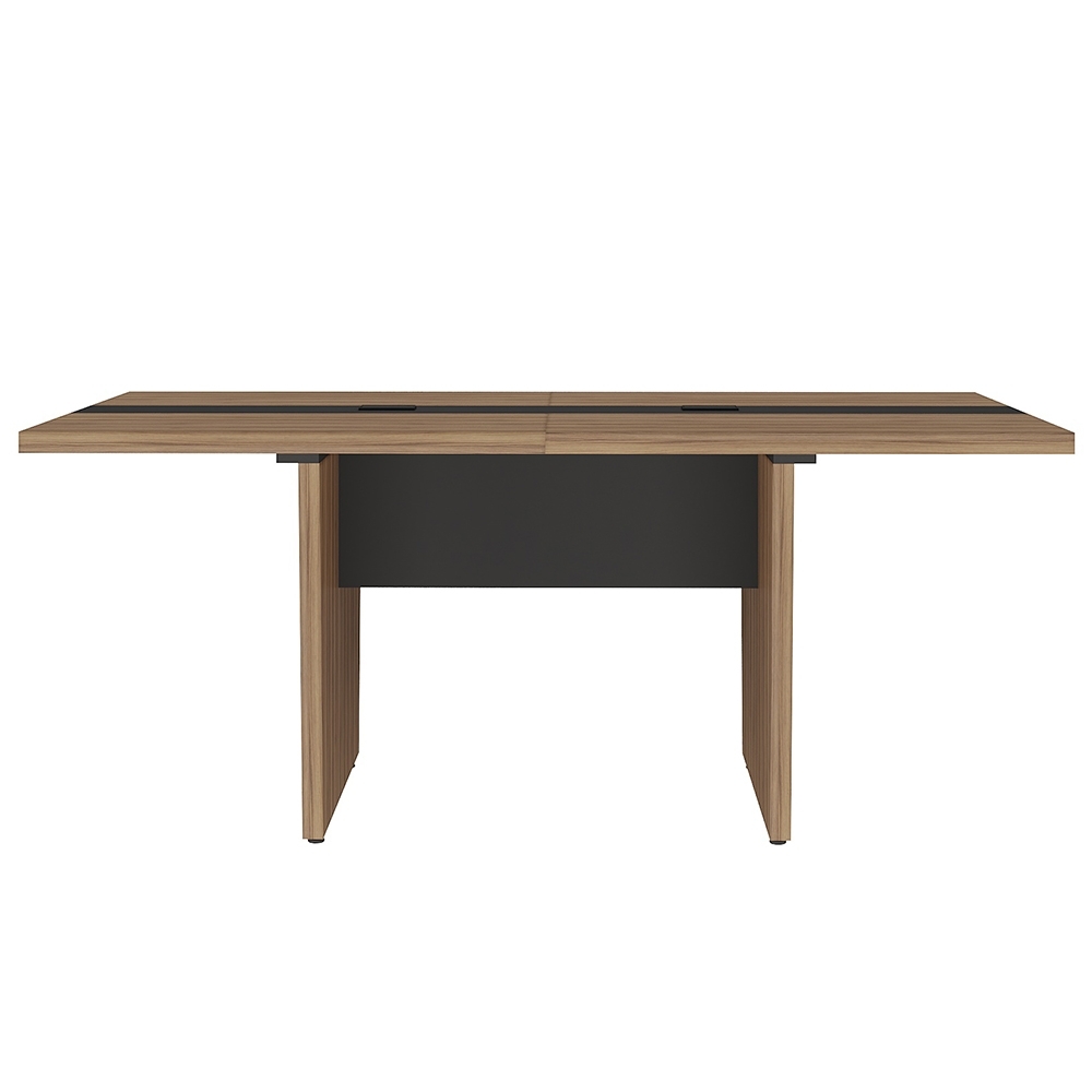 Mesa Para Escritório Reunião 179cm Nexus Nogal/Preto A06 - Mpozenato