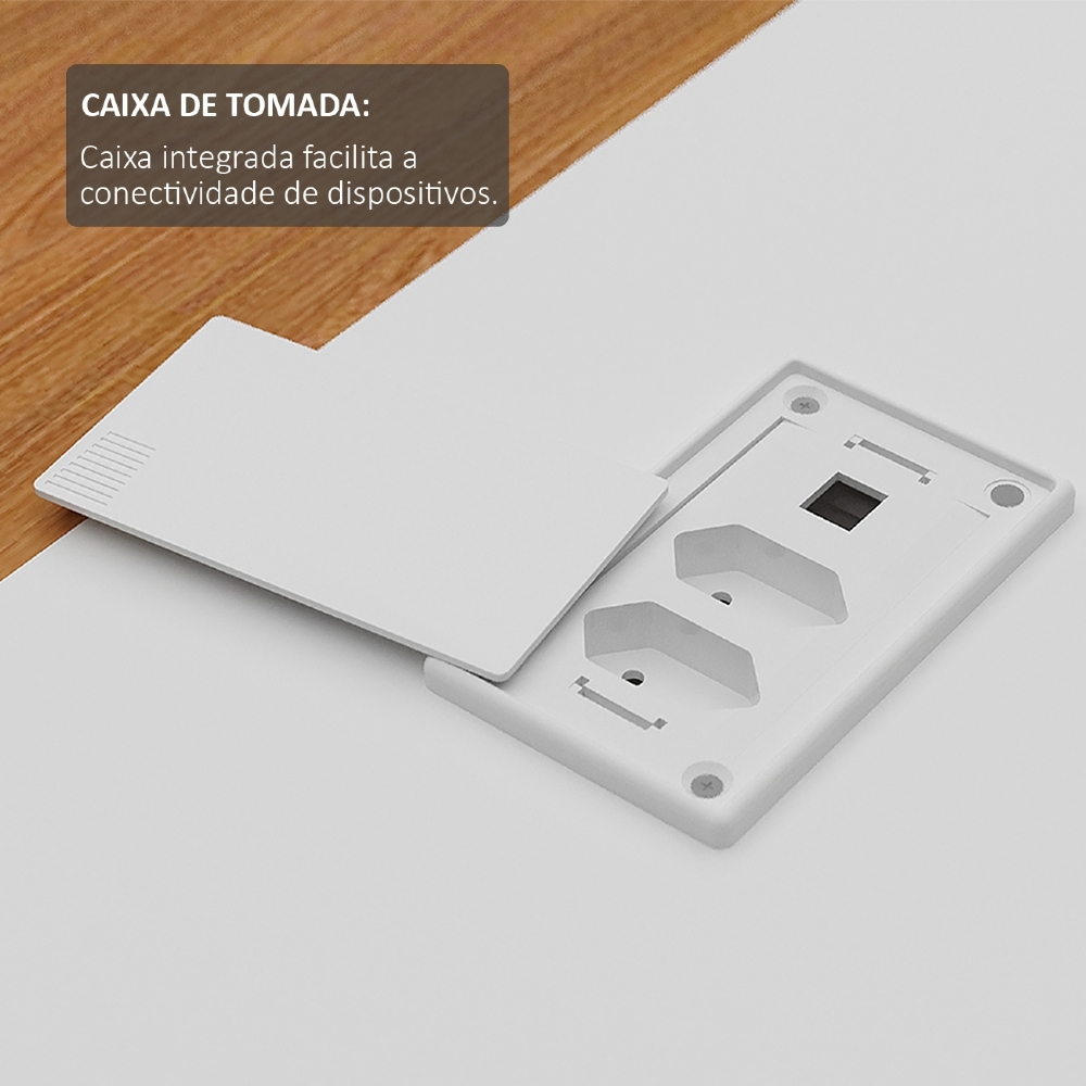 Mesa Para Escritório Reunião 179cm Nexus Freijó/Branco A06 - Mpozenato