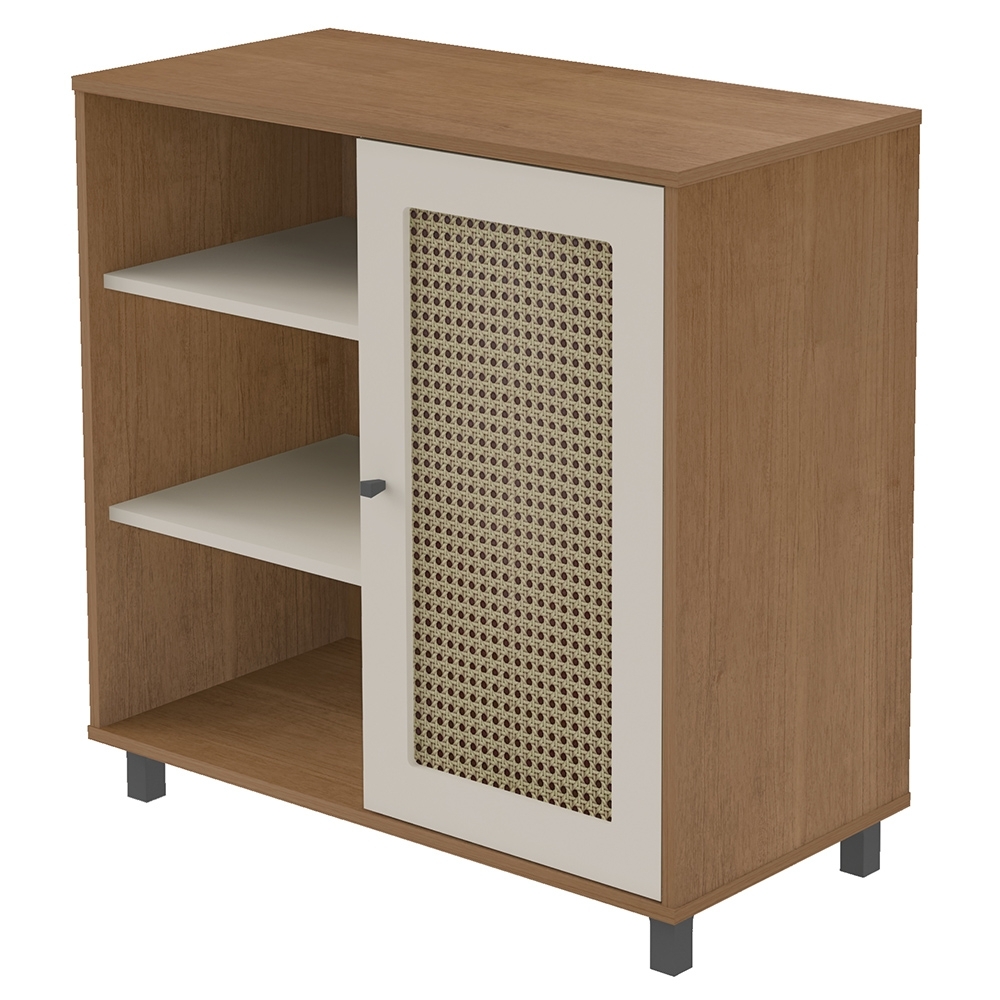 Buffet Aparador 80cm 1 Porta Sofie Cinamomo/Off White A09 - Mpozenato