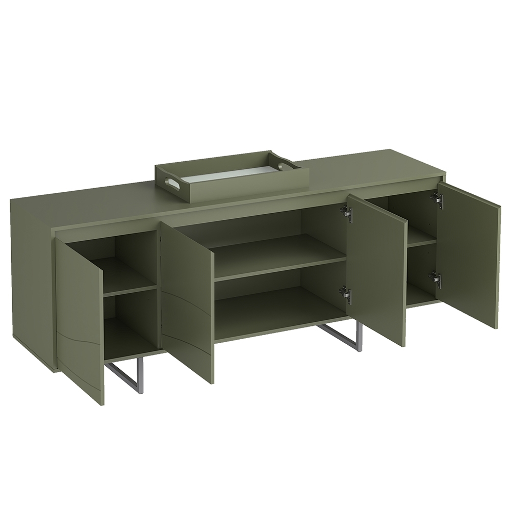 Buffet Aparador 180cm 4 Portas Maui Menta A09 - Mpozenato