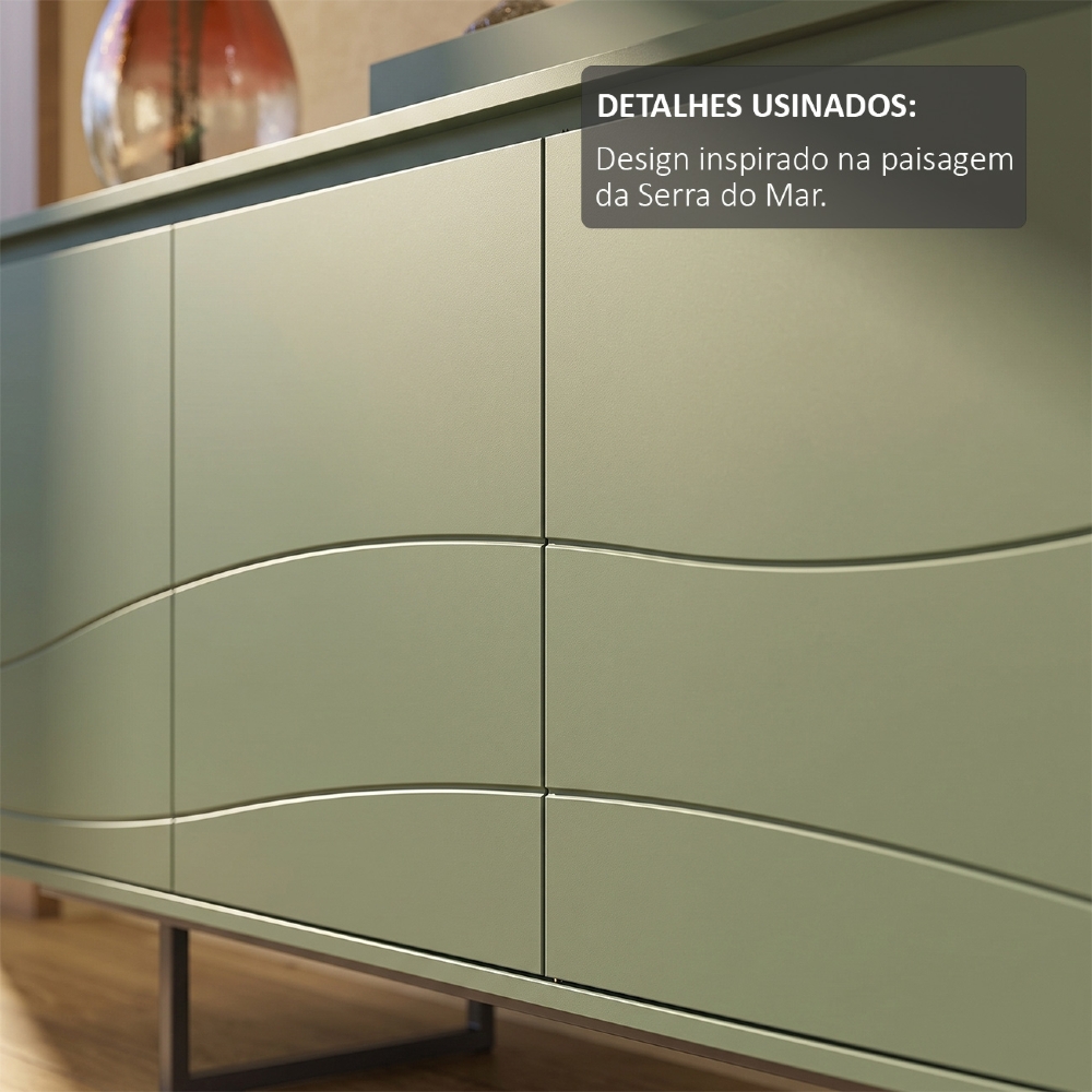 Buffet Aparador 180cm 4 Portas Maui Menta A09 - Mpozenato
