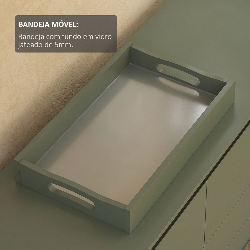 Buffet Aparador 180cm 4 Portas Maui Menta A09 - Mpozenato