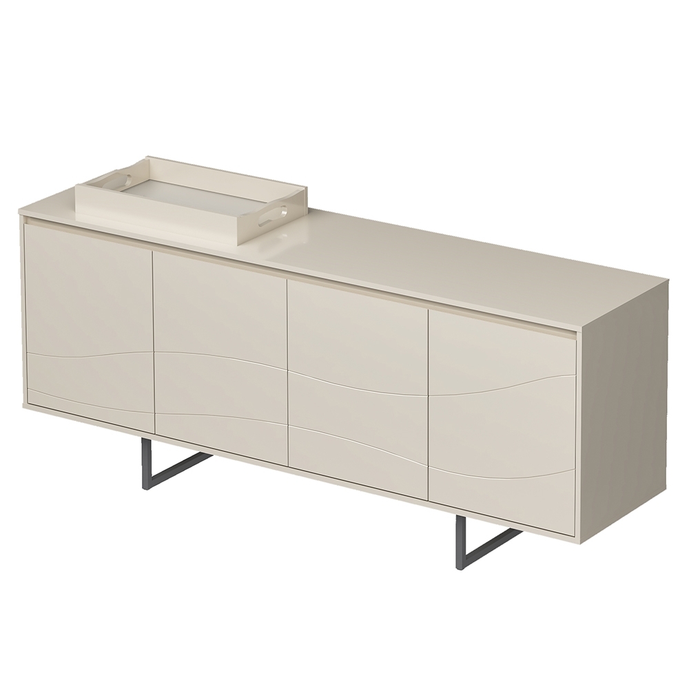 Buffet Aparador 180cm 4 Portas Maui Off White A09 - Mpozenato