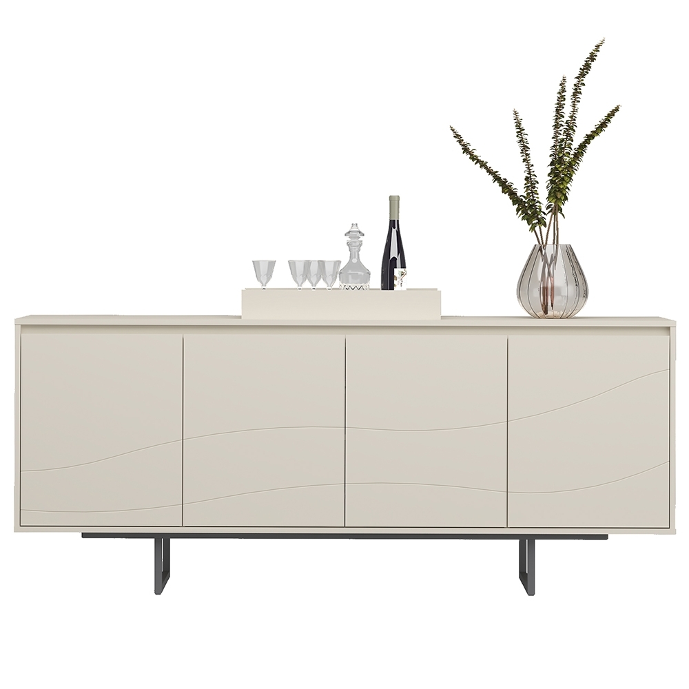 Buffet Aparador 180cm 4 Portas Maui Off White A09 - Mpozenato
