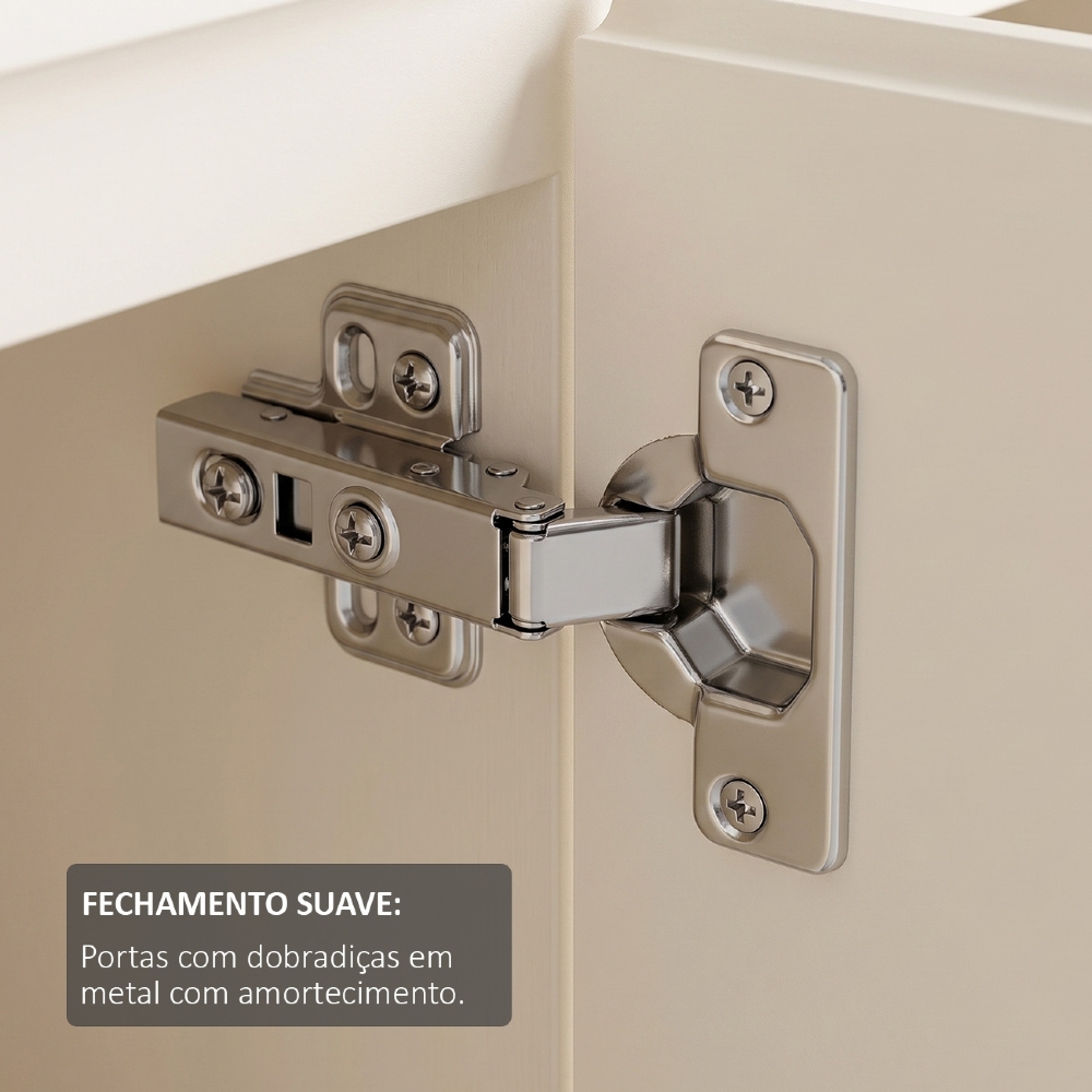 Buffet Aparador 180cm 4 Portas Maui Off White A09 - Mpozenato