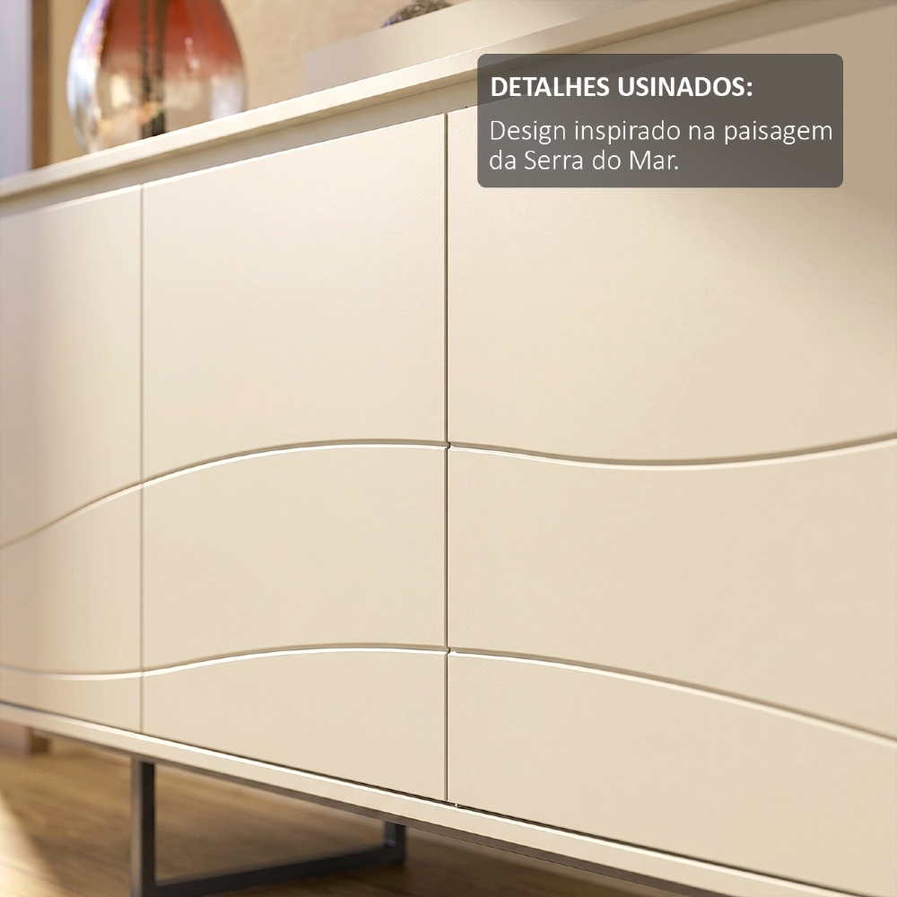 Buffet Aparador 180cm 4 Portas Maui Off White A09 - Mpozenato