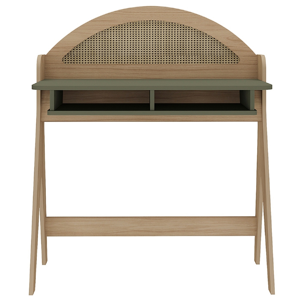 Mesa Escrivaninha Para Computador 90cm Olive Carvalho/Menta A09 - Mpozenato