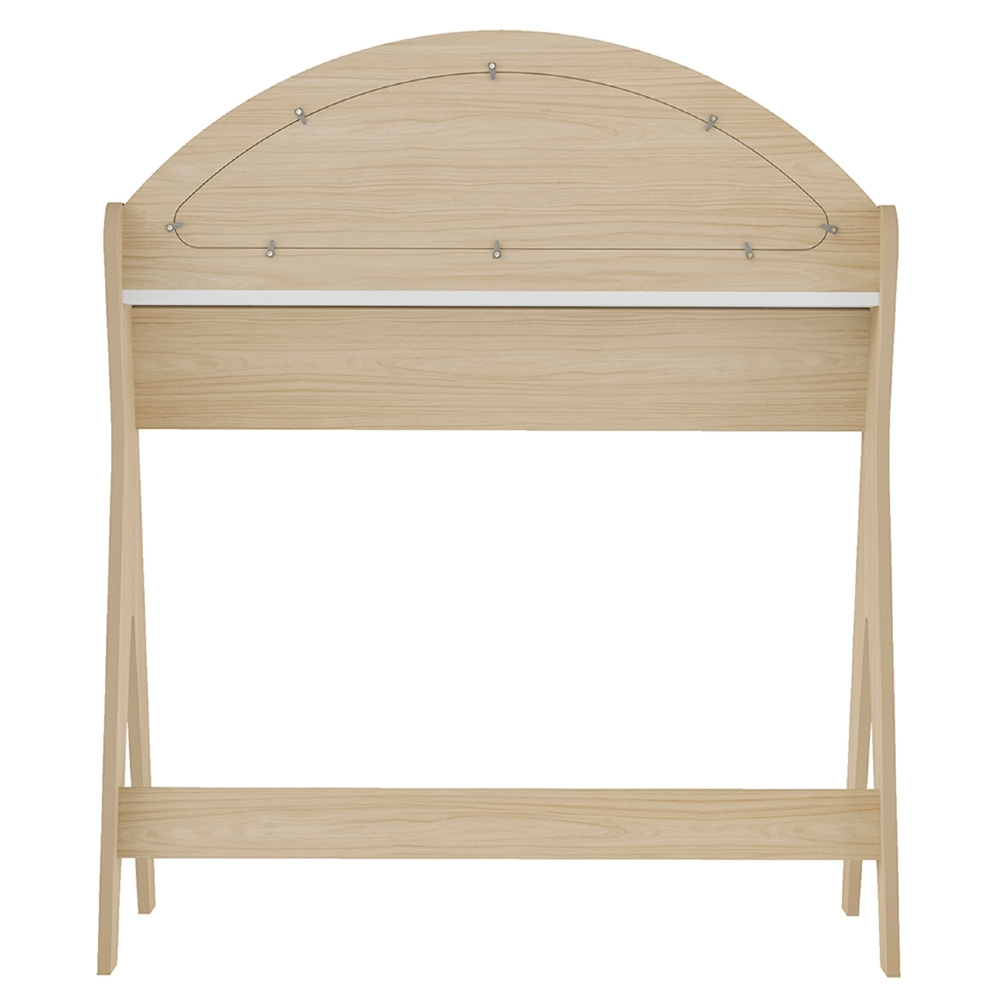 Mesa Escrivaninha Para Computador 90cm Olive Naturale/Branco A09 - Mpozenato