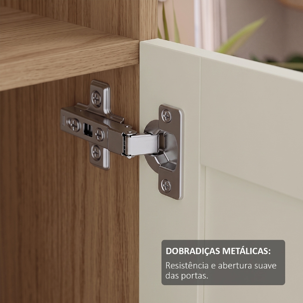 Estante Livreiro 70cm 2 Portas Tulum Cinamomo/Off White A09 - Mpozenato 