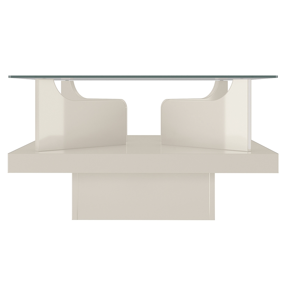Mesa de Centro Para Sala Quadrada 70cm Niva Off White A09 - Mpozenato