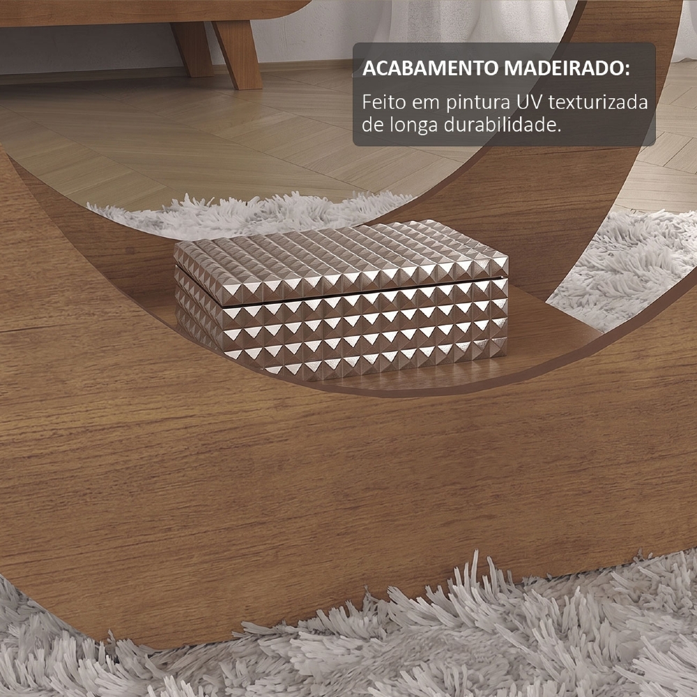 Mesa de Centro Baixa Para Sala Retangular Breeze Cinamomo A09 - Mpozenato