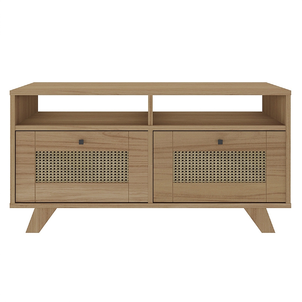 Mesa de Centro Para Sala 2 Gavetas Tulum Carvalho A09 - Mpozenato